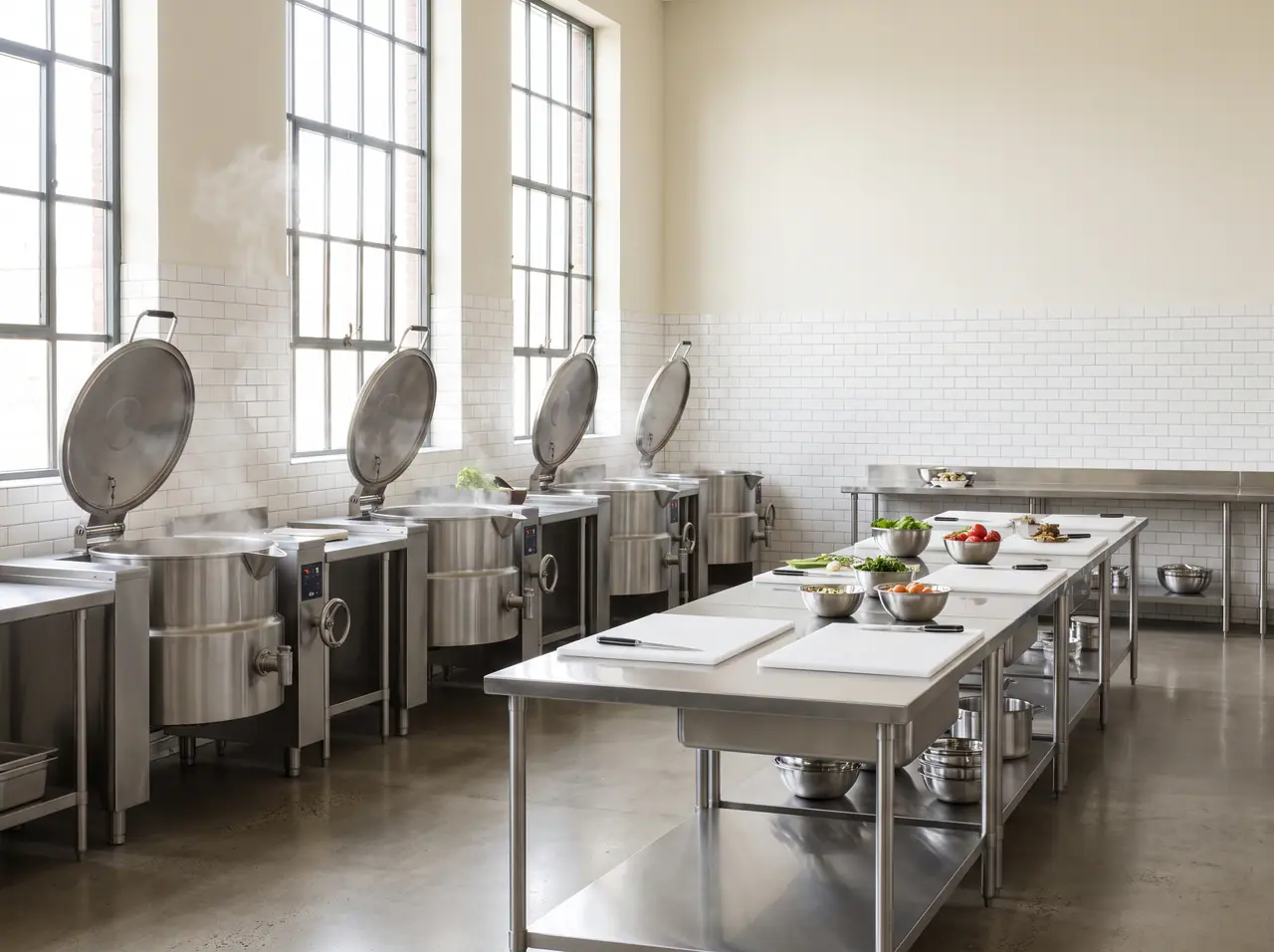 Catering ve teslimat odaklı profesyonel mutfak
